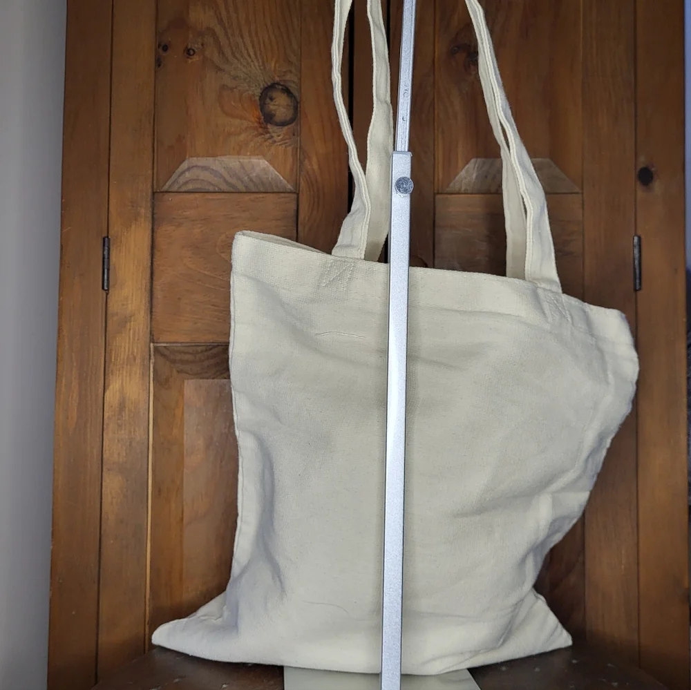 Canvas Tote Bag with Cow and Floral Design - Picture 8 of 13